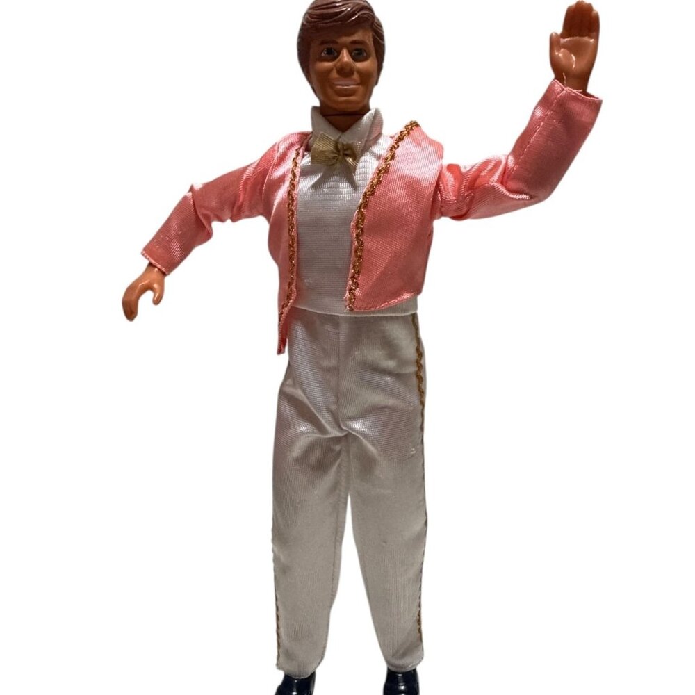 Vintage Ken Doll Pink & White Tuxedo and Extra Shirt